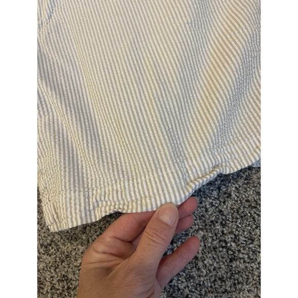 Chaps Men's Seersucker White Tan Striped Shorts Size 40 - Picture 3 of 6
